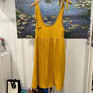 yellow dress with adjustable straps